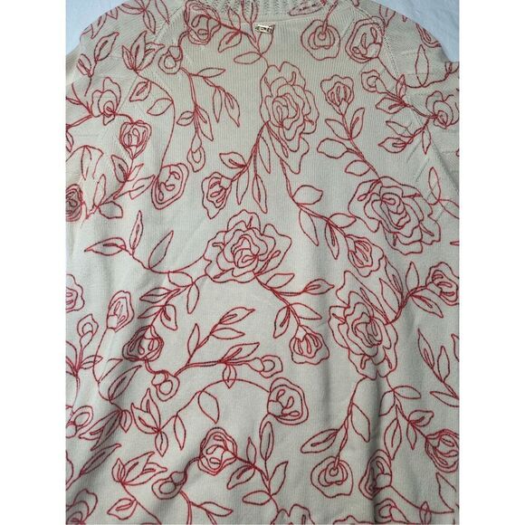 Gorgeous St. John Sport wool blend floral Tee, size P - Picture 7 of 8